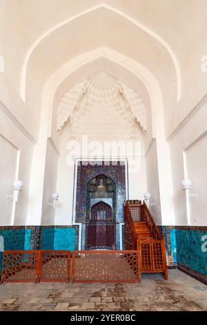 Voir mihrab (nisch) historique mosquée Kalyan qui est le lieu principal dans le Saint Boukhara. Mosquée Kalyan, composant POI-Kalyan ensemble est le m central Banque D'Images