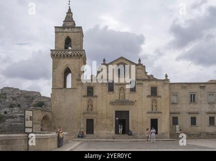 Chiesa di San Pietro Caveoso dans la région de Sassi, l'église des Saints Pierre et Paul, populairement connue sous le nom d'église de San Pietro Caveoso, demeure de la grotte Banque D'Images