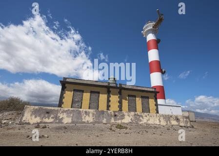 Phare à Punta de Abona, île sud de Tenerife, île des canaries, Espagne, Europe Banque D'Images