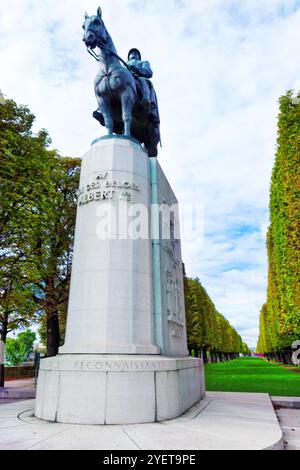 Statue d'Albert Ier à Paris, France Banque D'Images