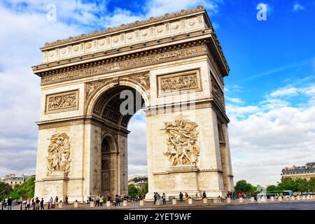 Arc de Triomphe à Paris. La France. Banque D'Images