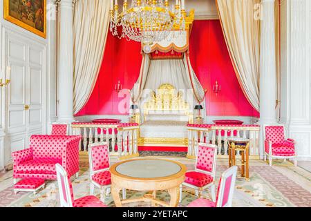 VERSAILLES, FRANCE - Juillet 02, 2016 : Chambery(Appartements) de l'Impératrice au Grand Trianon. Château de Versailles. La France. Banque D'Images