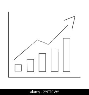 Pictogramme graphique. Concept commercial. Icône de présentation de graphique financier, style à la mode sur icône de fond blanc pour la conception. Facilement modifiable. Illustration de Vecteur