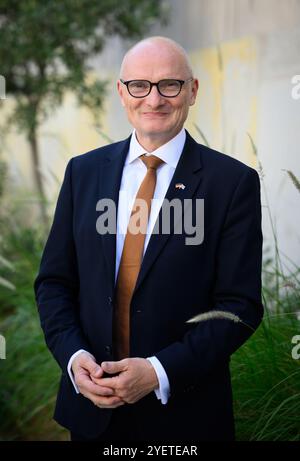 Athen, Grèce. 30 octobre 2024. Andreas Kindl, ambassadeur de la République fédérale d'Allemagne en Grèce, est en marge d'une nomination à Athènes. Crédit : Bernd von Jutrczenka/dpa/Alamy Live News Banque D'Images