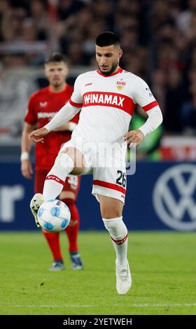 Stuttgart, Allemagne. 29 octobre 2024. GER, Stuttgart, DFB-Cup, football, VfB Stuttgart - 1. FC Kaiserslautern, MHP Arena, 29 octobre 2024, match de ligue, 2e tour, hommes, saison 2024/25 Deniz Undav (VFB Stuttgart, 26), LA RÉGLEMENTATION DFB INTERDIT TOUTE UTILISATION DE PHOTOGRAPHIES COMME SÉQUENCES D'IMAGES ET/OU QUASI-VIDÉO. Crédit : HMB Media/Alamy Live News Banque D'Images