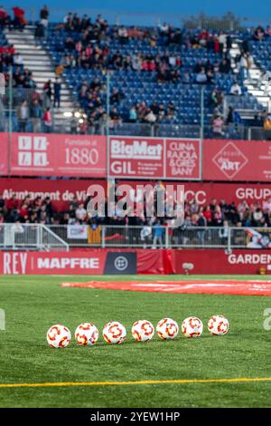 Vic, Espagne : octobre 31 2024 : Une vue générale à l'intérieur des Estadi Hipolit planes est vue avant le match Copa del Rey 2024 - 2025 entre UE V Banque D'Images