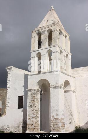 L'église à l'intérieur du château à Hora, Kythira, Grèce Banque D'Images