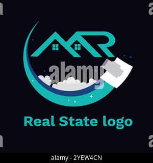 nouveau logo maison gardant design Illustration de Vecteur