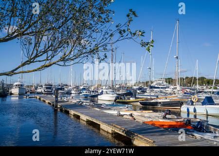 Port de plaisance de Lymington, Lymington, Hampshire, Angleterre, Royaume-Uni Banque D'Images