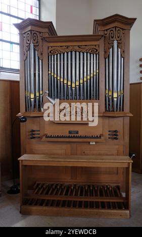 Itterbeck, Allemagne - 6 octobre 2024 orgue fait à la main de la société néerlandaise Nijsse and son Banque D'Images