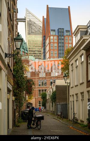 Les rues secondaires de la Haye. Korte Koediefstraat dans le centre-ville, la Haye, pays-Bas Banque D'Images