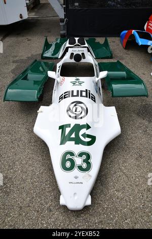 Scarperia, Italie - 12 octobre 2024 : détail de Williams FW07C de l'année 1981 ex Alan Jones lors de la séance d'essais au Mugello circuit. Banque D'Images