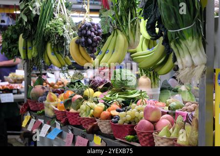 Berühmte Markthalle Mercato di San Benedetto in Cagliari auf Sardinien, *** célèbre marché Mercato di San Benedetto in Cagliari, Sardaigne, Banque D'Images