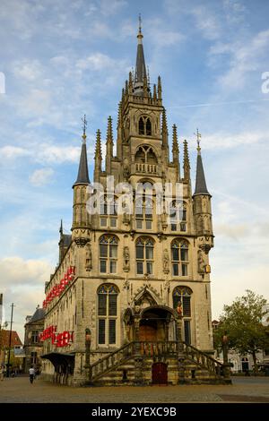 Le Gouda Stadhuis, (Hôtel de ville de Gouda) au Markt, Gouda, pays-Bas Banque D'Images