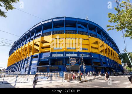 Buenos Aires, Argentine - Jan29, 2024 - la Bombonera dans le quartier de la Boca, stade du club de football Boca Juniors Banque D'Images