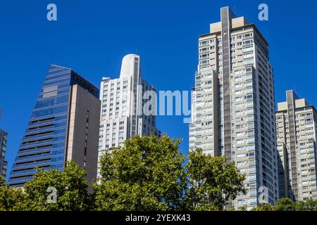 Puerto Madero, architecture de bâtiments modernes, lieu revitalisé et très visité par les touristes, beau paysage urbain. Banque D'Images