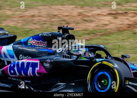 Interlagos, Brasilien. 08 juin 2024. 1er novembre 2024, Autodromo Jose Carlos Pace, Interlagos, FORMULE 1 LENOVO GRANDE PREMIO DE SAO PAULO 2024, sur la photo Esteban Ocon (FRA), Alpine F1 Team crédit : dpa/Alamy Live News crédit : dpa Picture alliance/Alamy Live News Banque D'Images