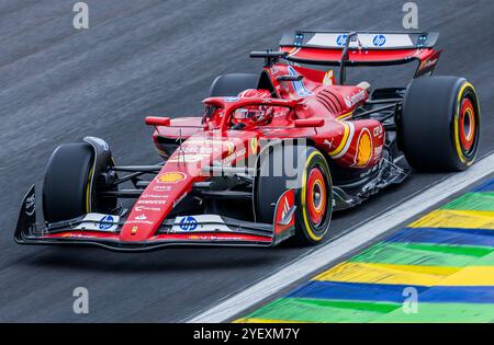 Interlagos, Brasilien. 08 juin 2024. 1er novembre 2024, Autodromo Jose Carlos Pace, Interlagos, FORMULE 1 LENOVO GRANDE PREMIO DE SAO PAULO 2024, dans la photo Charles Leclerc (MCO), Scuderia Ferrari HP/dpa/Alamy Live News crédit : dpa Picture alliance/Alamy Live News Banque D'Images