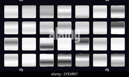 jeu de gradients en acier métallique ou platine Illustration de Vecteur