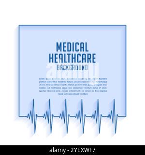 l'électrocardiographe heartbeat suit les antécédents médicaux et médicaux Illustration de Vecteur