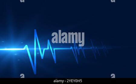 les lignes de pulsation de l'électrocardiographe médical conception de l'arrière-plan de santé Illustration de Vecteur