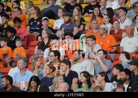 Brisbane, Australie. 01 novembre 2024. Brisbane, Australie, 1er novembre 2024 : des supporters de Brisbane sont vus lors du match de la Ligue Ute A D'Isuzu entre Brisbane Roar et Sydney FC au Suncorp Stadium de Brisbane, Australie Matthew Starling (Promediapix/SPP) crédit : SPP Sport Press photo. /Alamy Live News Banque D'Images