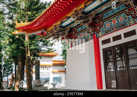 Comté de Nantou, Taïwan - 9 octobre 2024 : Temple Xuan Zang du lac Sun Moon Banque D'Images