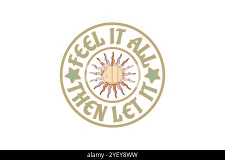 Boho SVG T-shirt Design Illustration de Vecteur