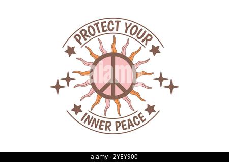 Boho SVG T-shirt Design Illustration de Vecteur