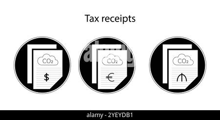 Concept de taxe carbone. Illustration vectorielle. Illustration de Vecteur