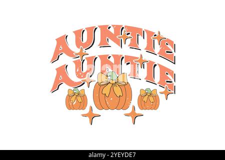 Motif de T-shirt Halloween citrouille SVG Illustration de Vecteur