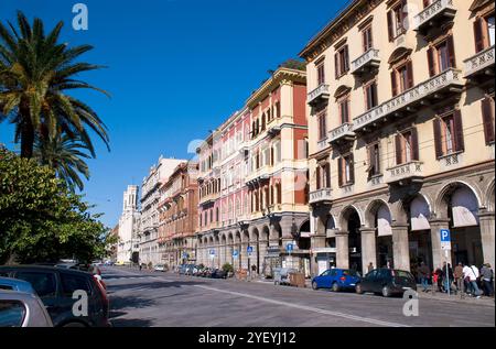 Roma Street - Cagliari - Sardaigne - Italie - Europe Banque D'Images