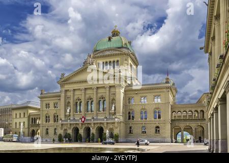 Palais fédéral est le nom du bâtiment à Berne dans lequel sont logés l'Assemblée fédérale suisse et le Conseil fédéral, Suisse, Europe Banque D'Images