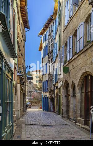 Rue dans le Puy en Velay centre ville, France, Europe Banque D'Images