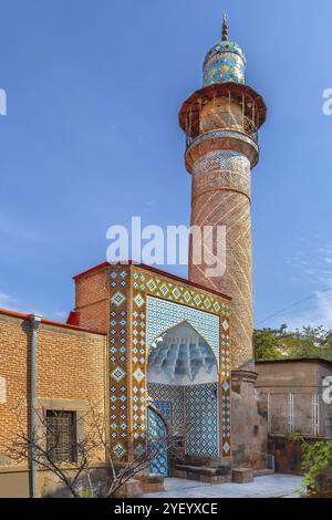 La Mosquée bleue est une mosquée chiite datant de 18th ans à Erevan, en Arménie. Minaret Banque D'Images