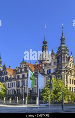 Château dans le centre-ville de Dresde, Allemagne, Europe Banque D'Images