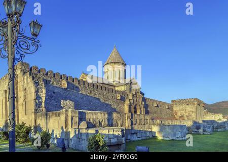 La cathédrale Svetitskhoveli est une cathédrale chrétienne orthodoxe située dans la ville historique de Mtskheta, en Géorgie, en Asie Banque D'Images