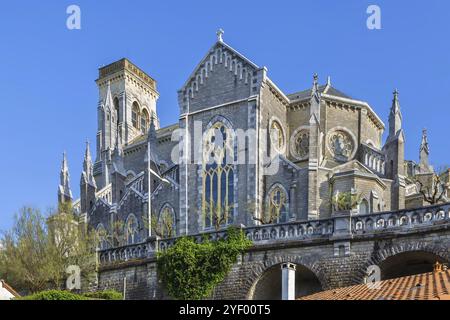 Église Sainte-Eugénie a été construite en 1856 dans un splendide style romano-byzantin à Biarritz, France, Europe Banque D'Images