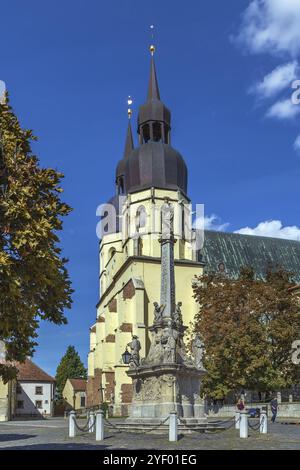 L'église Saint Nicolas est une cathédrale gothique située à Trnava, en Slovaquie. Il a été construit entre 1380 et 1421 Banque D'Images