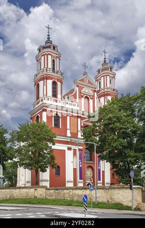 Église catholique dominicaine de Jacob et Philippe, Vilnius, Lituanie, Europe Banque D'Images