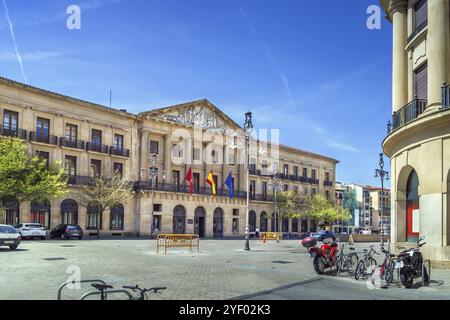 Bâtiment du conseil provincial de Navarre à Pampelune, Espagne, Europe Banque D'Images