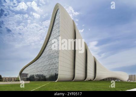 Heydar Aliyev Center construit un complexe à Bakou, Azerbaïdjan, Asie Banque D'Images