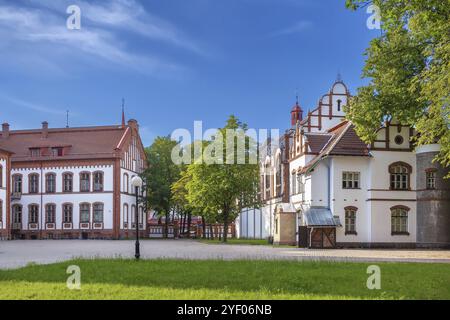 Rue dans le centre-ville de Parnu, Estonie, Europe Banque D'Images