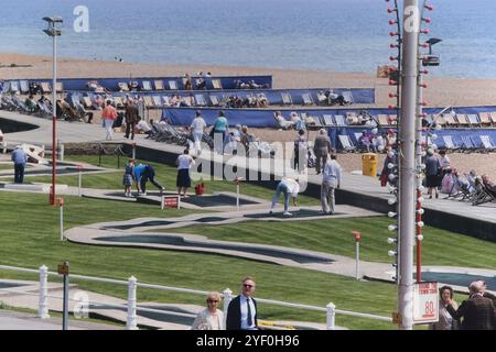 Le vieux parcours de golf fou, Hastings, East Sussex, Angleterre, vers 1980 Banque D'Images