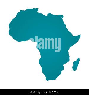 Contour de la carte de l'Afrique. Concept noir et blanc. illustration vectorielle. Illustration de Vecteur