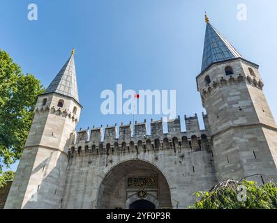 Porte de Salutation du Palais de Topkapi à Istanbul, Turquie. Banque D'Images