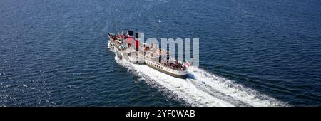 Le bateau à aubes Waverley regorge de touristes voyageant de Glasgow à Rothesay Banque D'Images