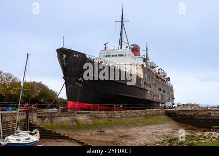 Utilisé comme une voiture et un ferry de passagers, le Duke of Lancaster a été construit pour et utilisé par les chemins de fer britanniques, photo prise le 30 octobre 2024. Banque D'Images