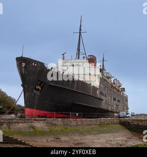 TSS Duke of Lancaster a été construit par Harland et Wolff, belfast pour les chemins de fer britanniques, pris le 30 octobre 2024. Banque D'Images