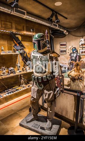 Star Wars Travelling Galaxy - Boba Fett à Budapest, Hongrie. Banque D'Images